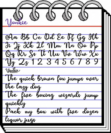 Yonkie Regular animated font preview