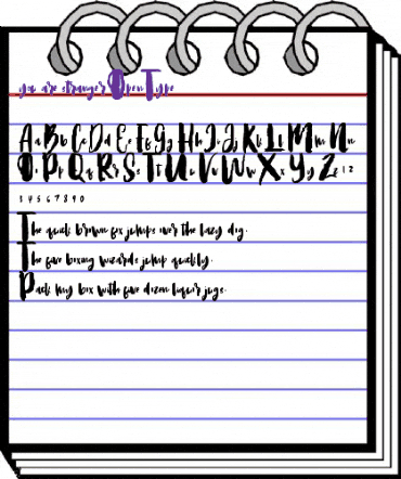 you are stranger Regular animated font preview