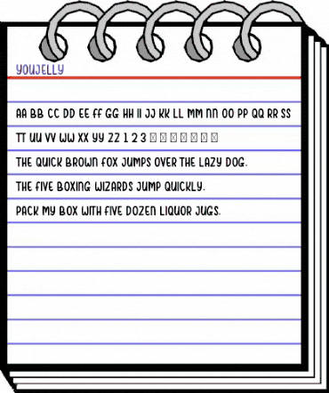 Youjelly Regular animated font preview