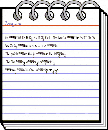 Young Lines Regular animated font preview