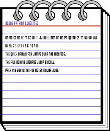 Young Patriot Condensed Condensed animated font preview