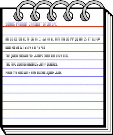 Young Patriot Gradient Regular animated font preview