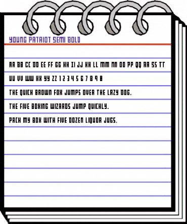 Young Patriot Semi-Bold Semi-Bold animated font preview