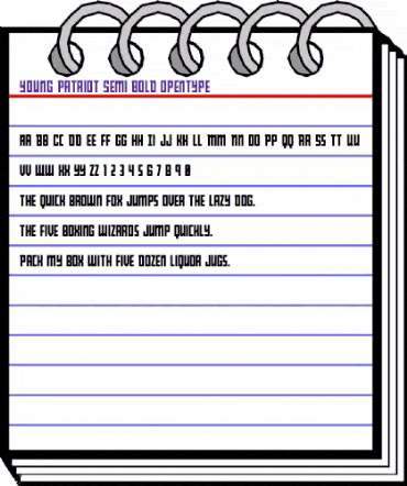 Young Patriot Semi-Bold Semi-Bold animated font preview