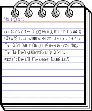 YoungFolks Medium animated font preview