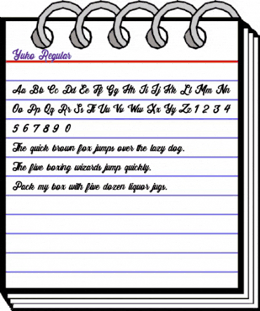 Yuko Regular animated font preview