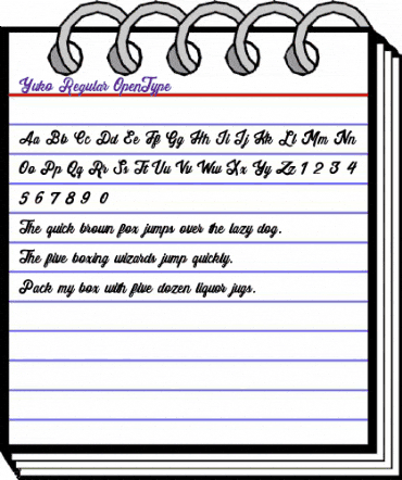 Yuko Regular animated font preview