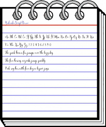 Yulinda Script Demo Regular animated font preview