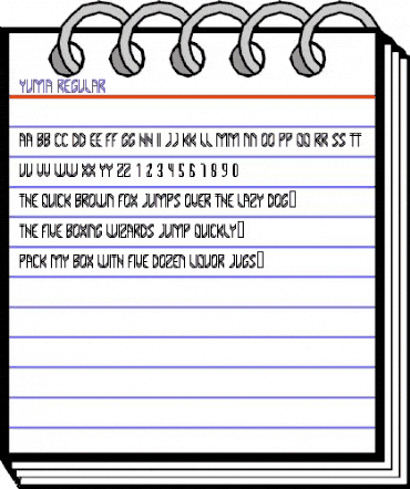 Yuma Regular animated font preview