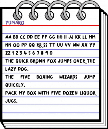 Yumaro Regular animated font preview
