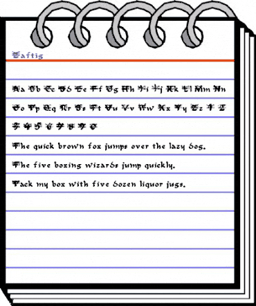 Zaftig Regular animated font preview