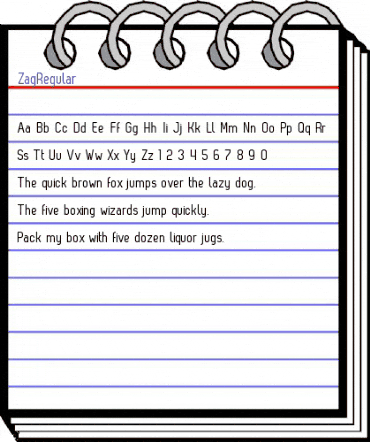 Zag Regular Regular animated font preview