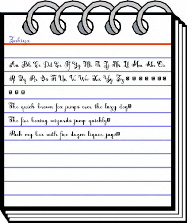 Zahiya Regular animated font preview