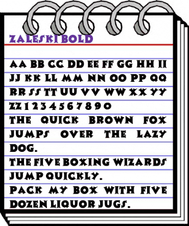 Zaleski bold Bold animated font preview