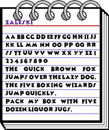 Zaleski Regular animated font preview