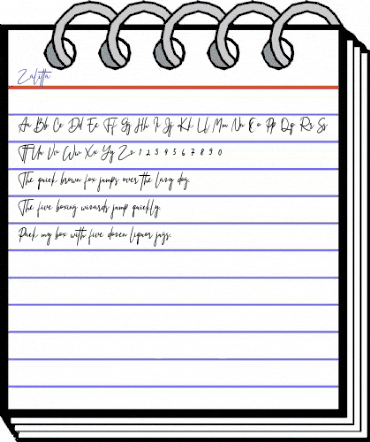 Zalitta Regular animated font preview