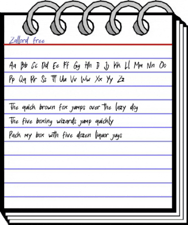 Zallord Regular animated font preview