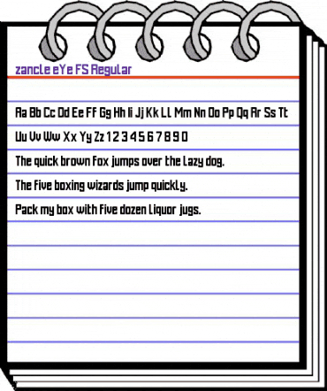 zancle eYe/FS Regular animated font preview