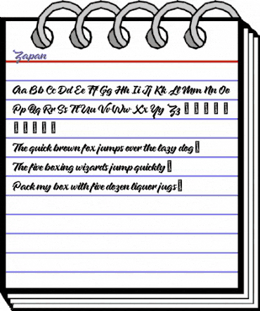 Zapan Regular animated font preview