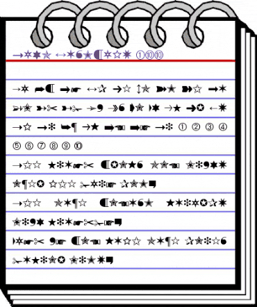 Zapf Dingbats One Hundred BQ Regular animated font preview Zapf Dingbats One Hundred BQ Regular animated font preview