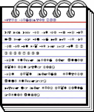 Zapf Dingbats Two Hundred BQ Regular animated font preview