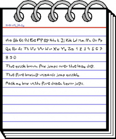 zawijasy Regular animated font preview