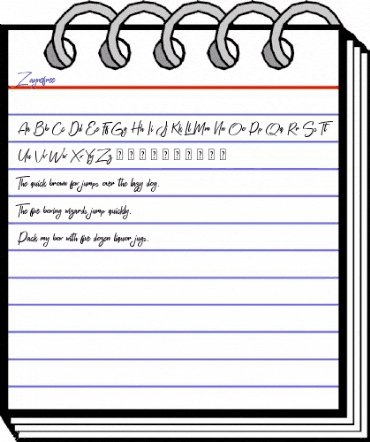 Zayne (free) Regular animated font preview