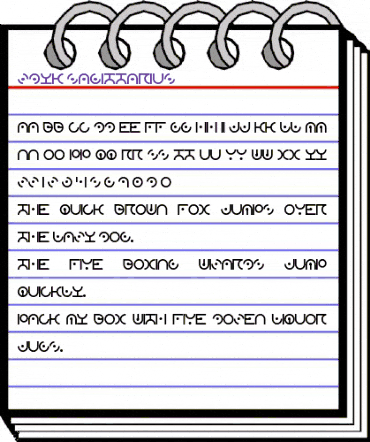 Zdyk Sagittarius Regular animated font preview