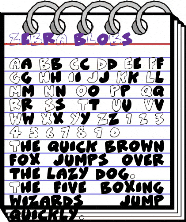 ZeBrA bLoBs Regular animated font preview