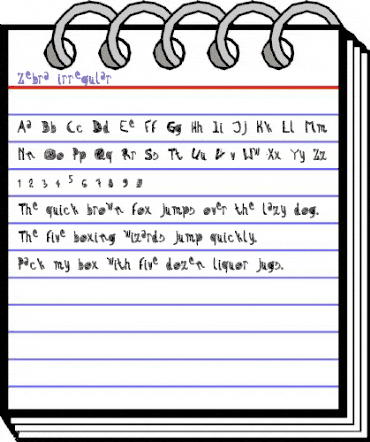 Zebra irregular animated font preview Zebra irregular animated font preview