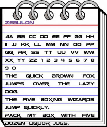 Zebulon Regular animated font preview