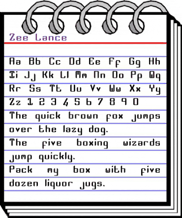 Zee Lance Regular animated font preview