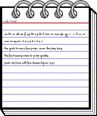 Zefir Normal animated font preview