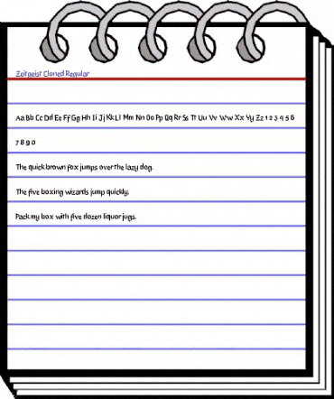 Zeitgeist Cloned Regular animated font preview