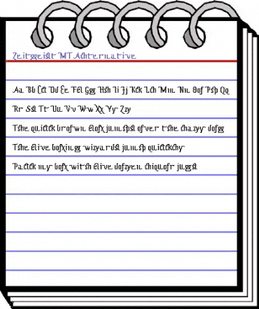 Zeitgeist Regular animated font preview Zeitgeist Regular animated font preview