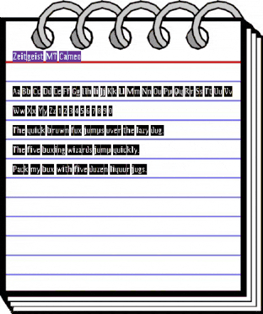 Zeitgeist MT Regular animated font preview