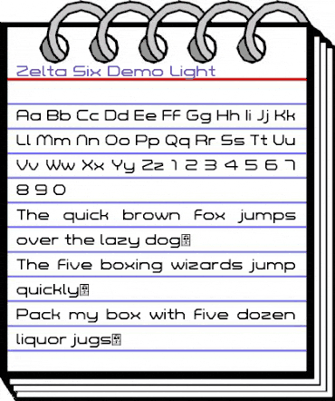 Zelta-Six Demo Light Regular animated font preview