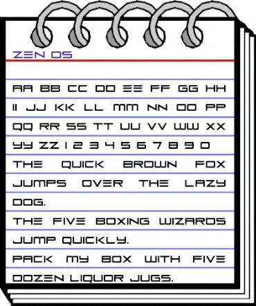 Zen Os Regular animated font preview
