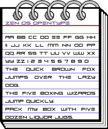 Zen Os Regular animated font preview