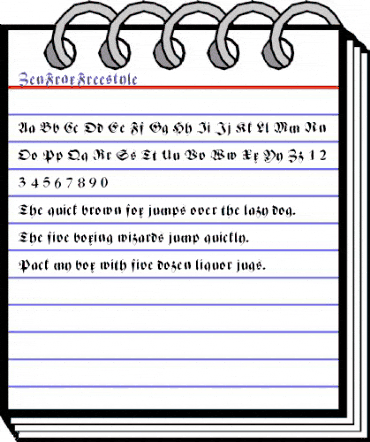 ZenFraxFreestyle Regular animated font preview