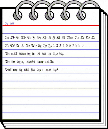 Zentar Regular animated font preview