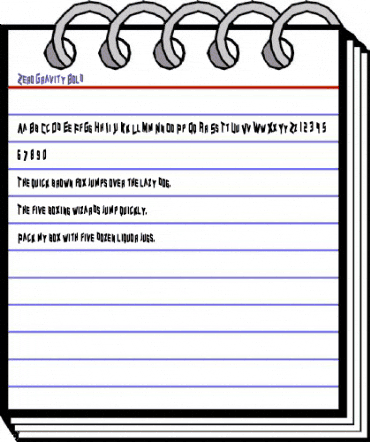 Zero Gravity Bold animated font preview