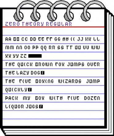 Zero Theory Regular animated font preview