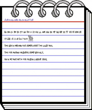 Zerocalcare Blockletter Regular animated font preview