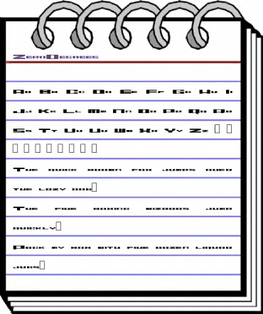 ZeroDegrees Normal animated font preview