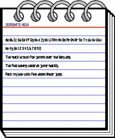 ZEROHATE Regular animated font preview