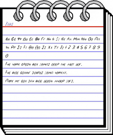 Zeus Regular animated font preview