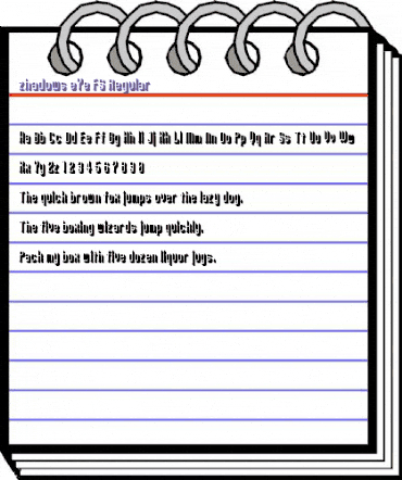 zhadows eYe/FS Regular animated font preview