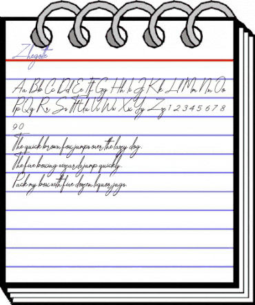 Zhegotte Regular animated font preview