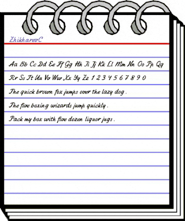 ZhikharevC Regular animated font preview